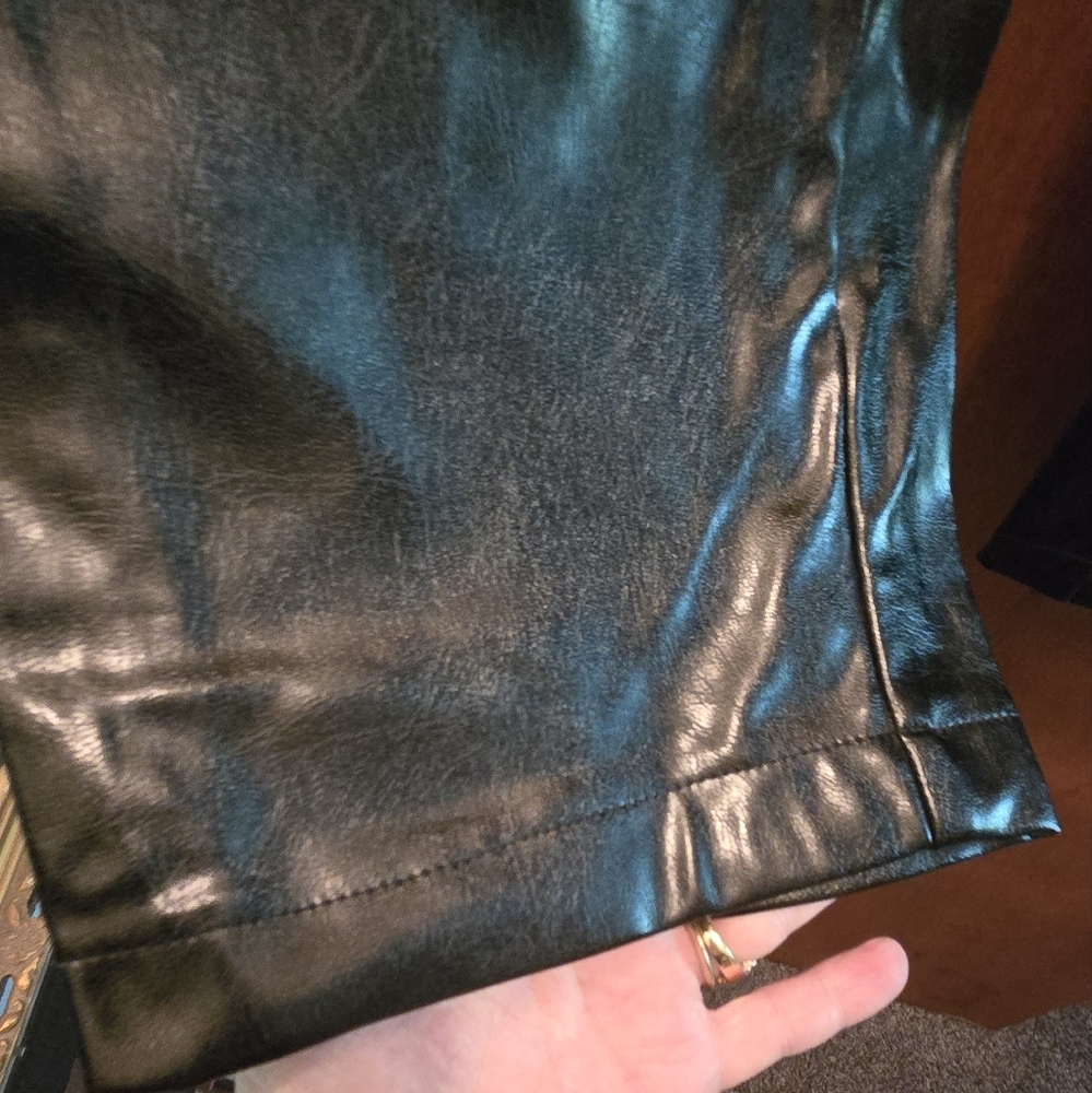 BC Ethic Black Straight Pleather Lined Jeans W/Timeless Style Sz32" - Picture 6 of 11